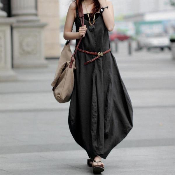 baggy linen dress