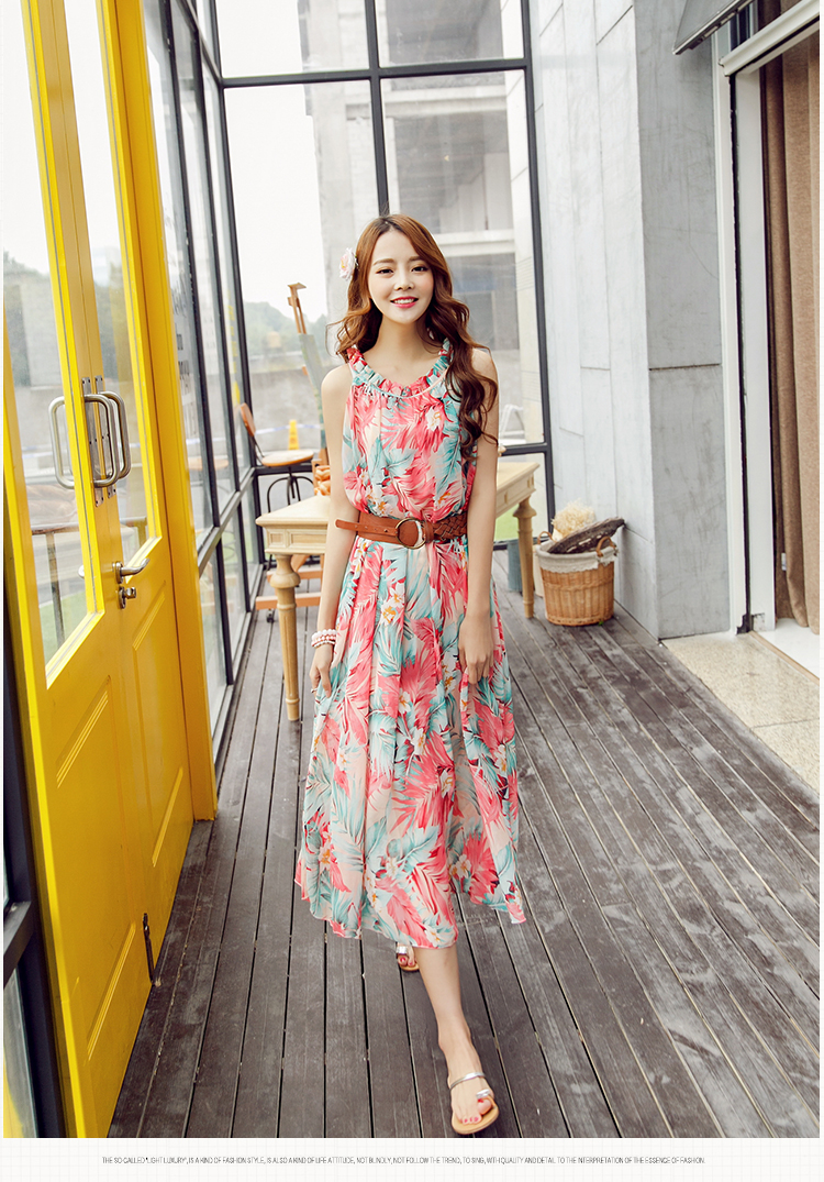 Elegant Summer Chiffon Floral Plus Size Dress on Luulla